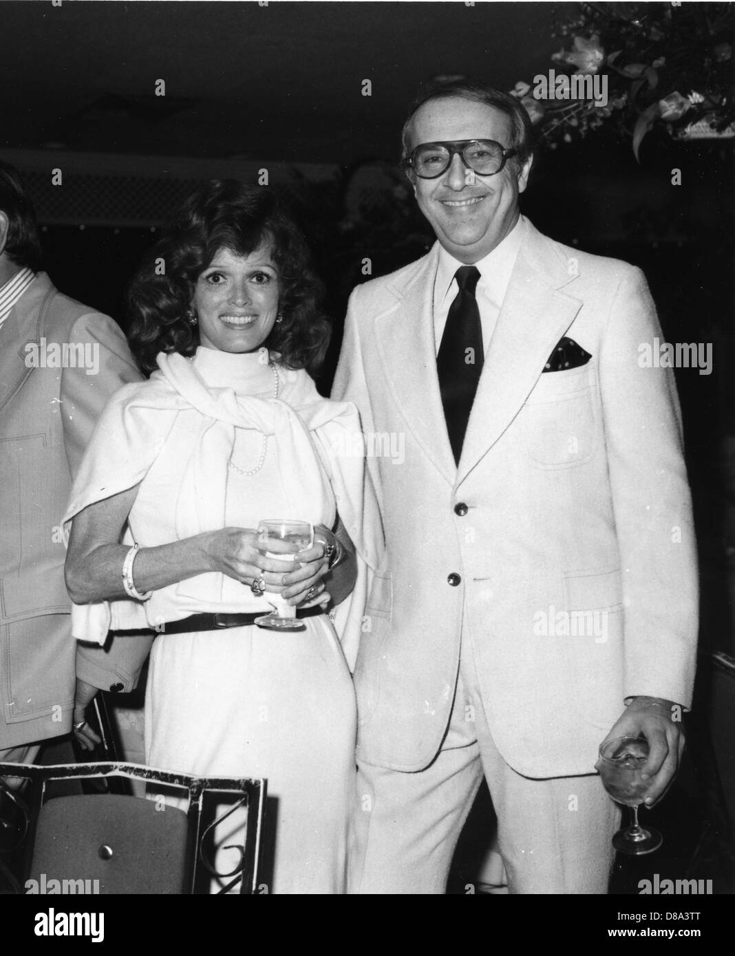 Dr Robert C Atkins and Mrs Myrna Firestone at Hialeah Race Track, Miami, Florida, 1976 Stock Photo