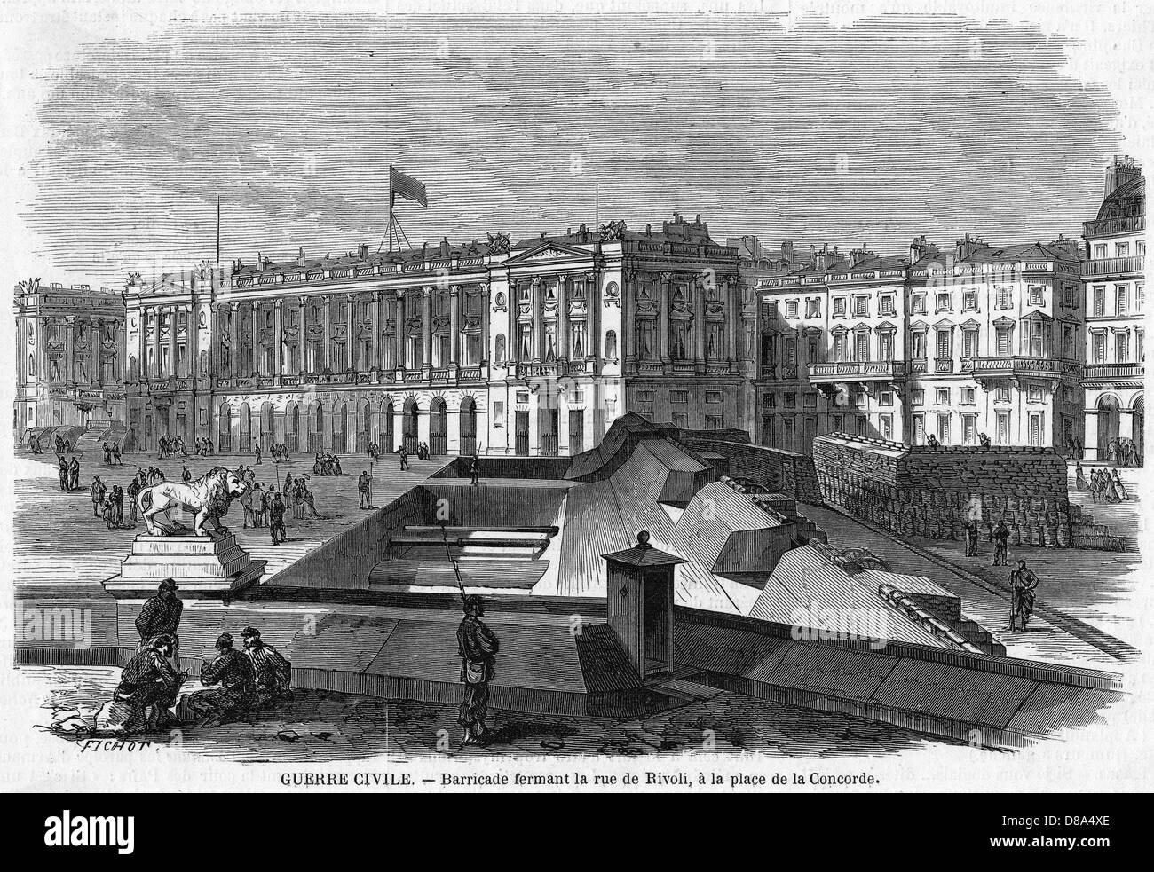 MASSIVE BARRICADE Stock Photo