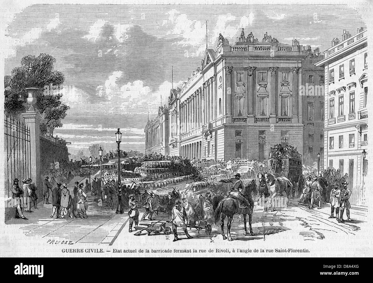 MASSIVE BARRICADE Stock Photo