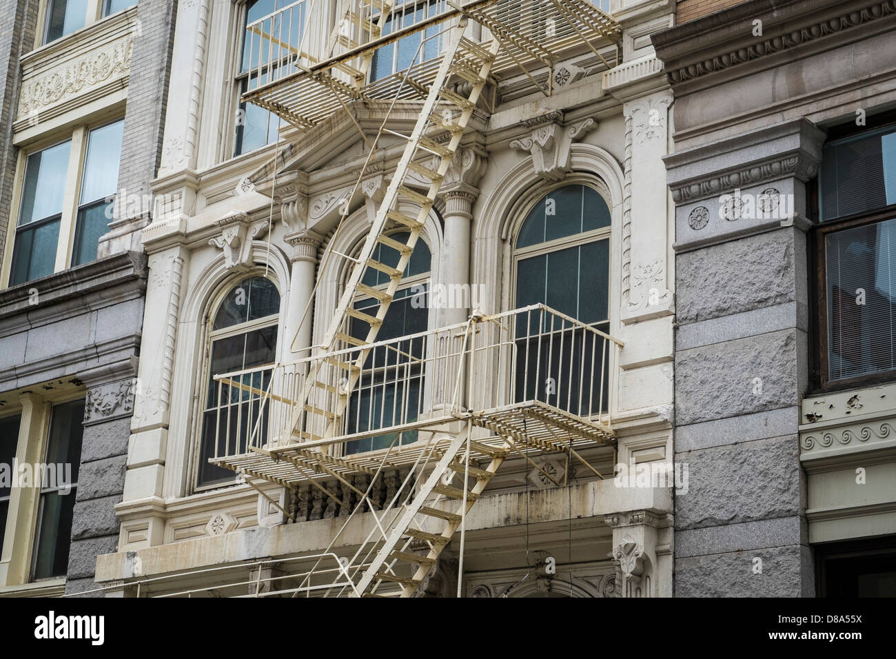 Historic cast iron buildings in New York City's Soho District Stock ...