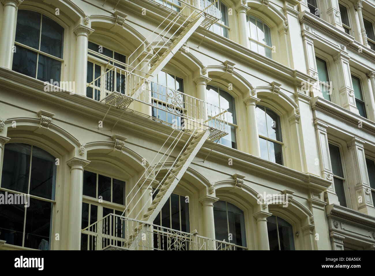 Historic cast iron buildings in New York City's Soho District Stock ...