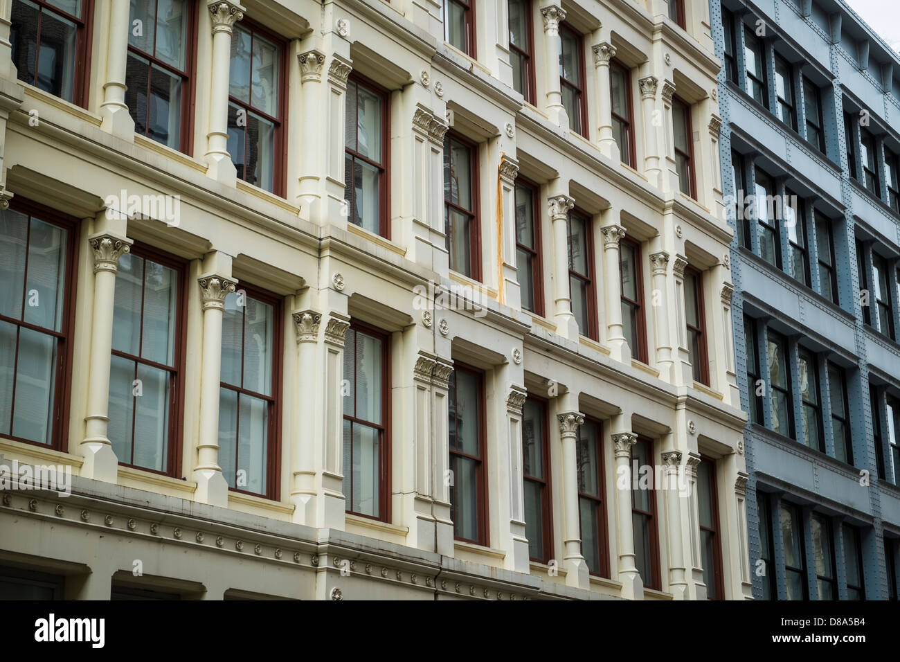 Historic cast iron buildings in New York City's Soho District Stock ...