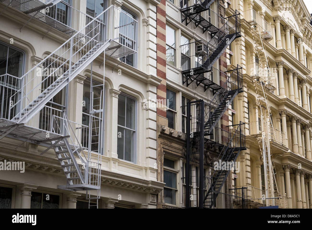Historic cast iron buildings in New York City's Soho District Stock ...