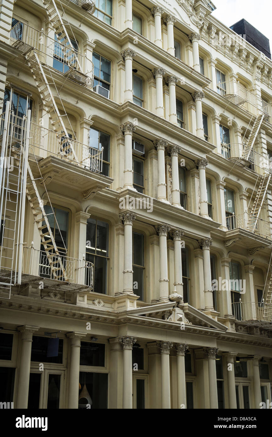 Historic cast iron buildings in New York City's Soho District Stock ...