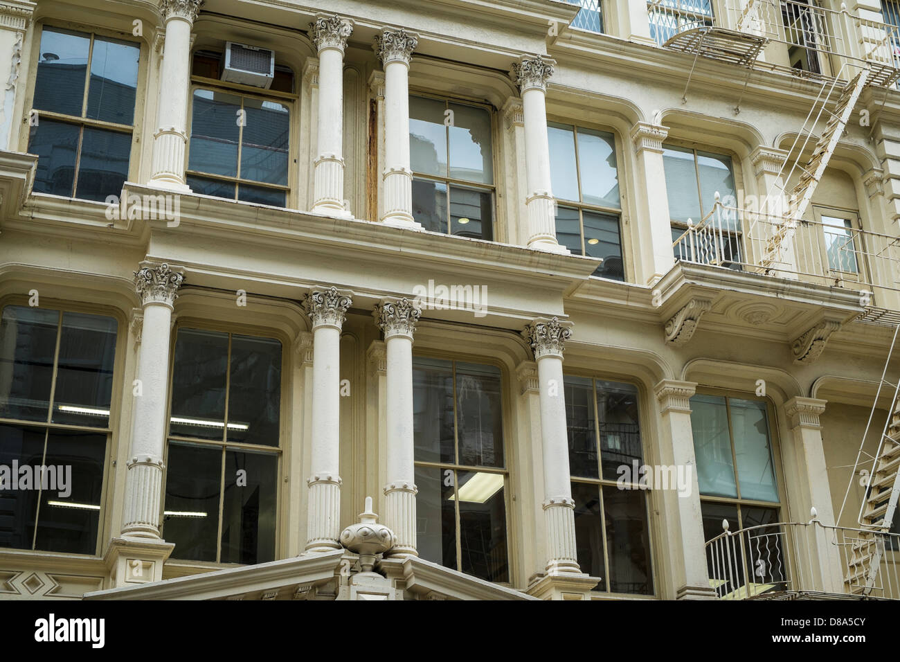 Historic cast iron buildings in New York City's Soho District Stock ...