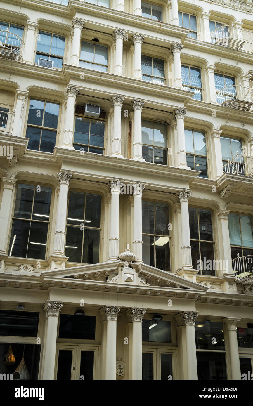 Historic cast iron buildings in New York City's Soho District Stock ...