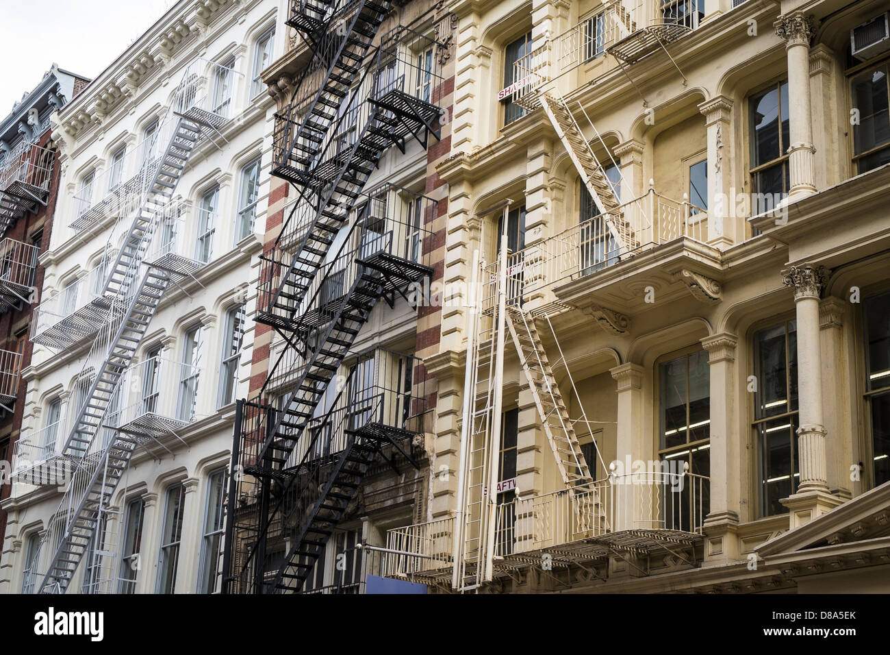 Historic cast iron buildings in New York City's Soho District Stock ...