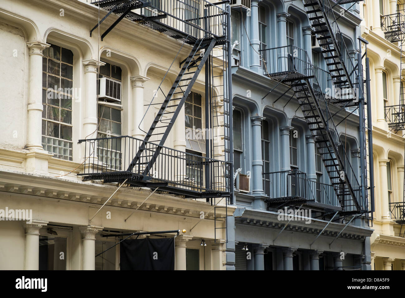 Historic cast iron buildings in New York City's Soho District Stock ...