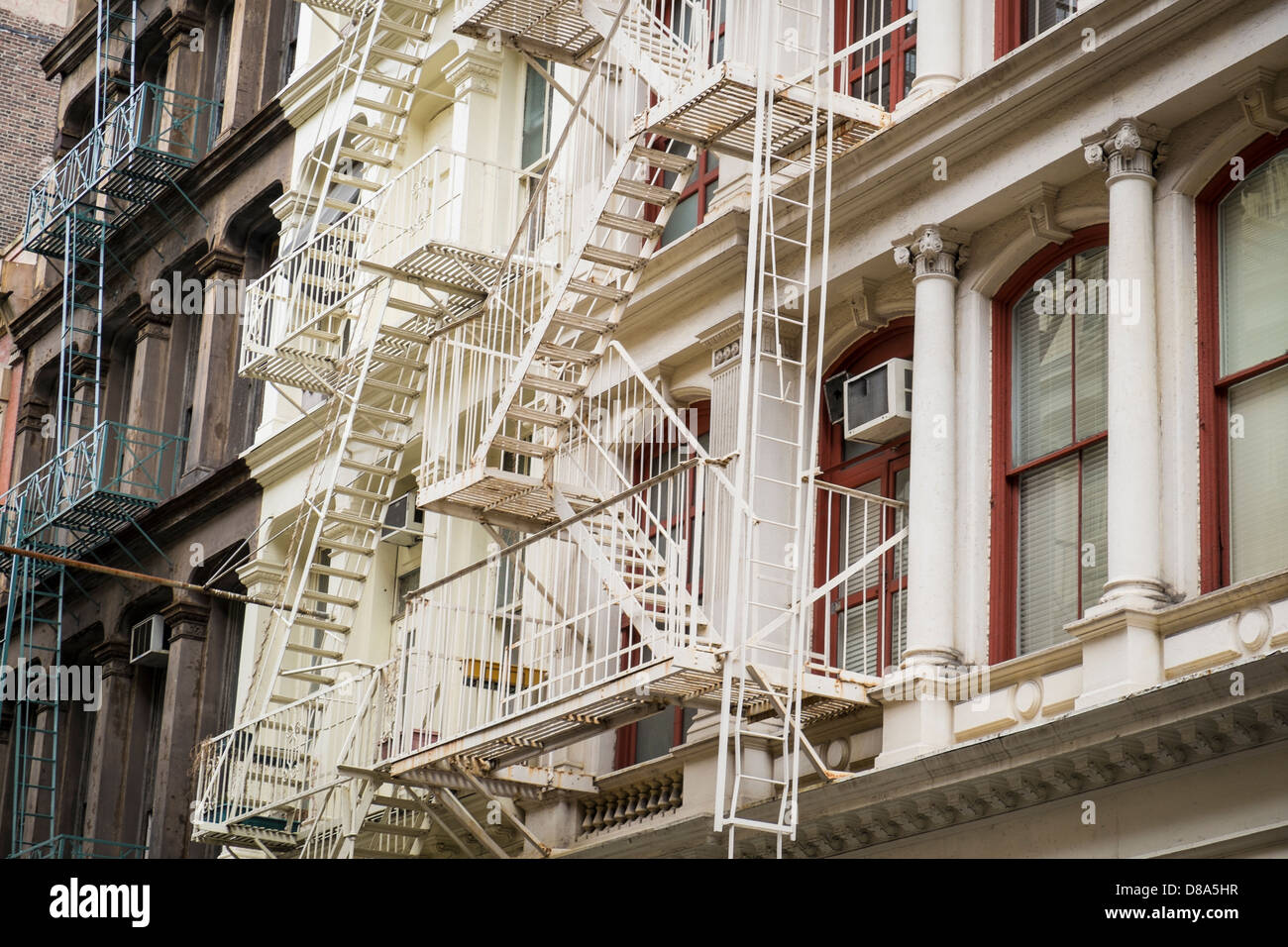 Historic cast iron buildings in New York City's Soho District Stock ...