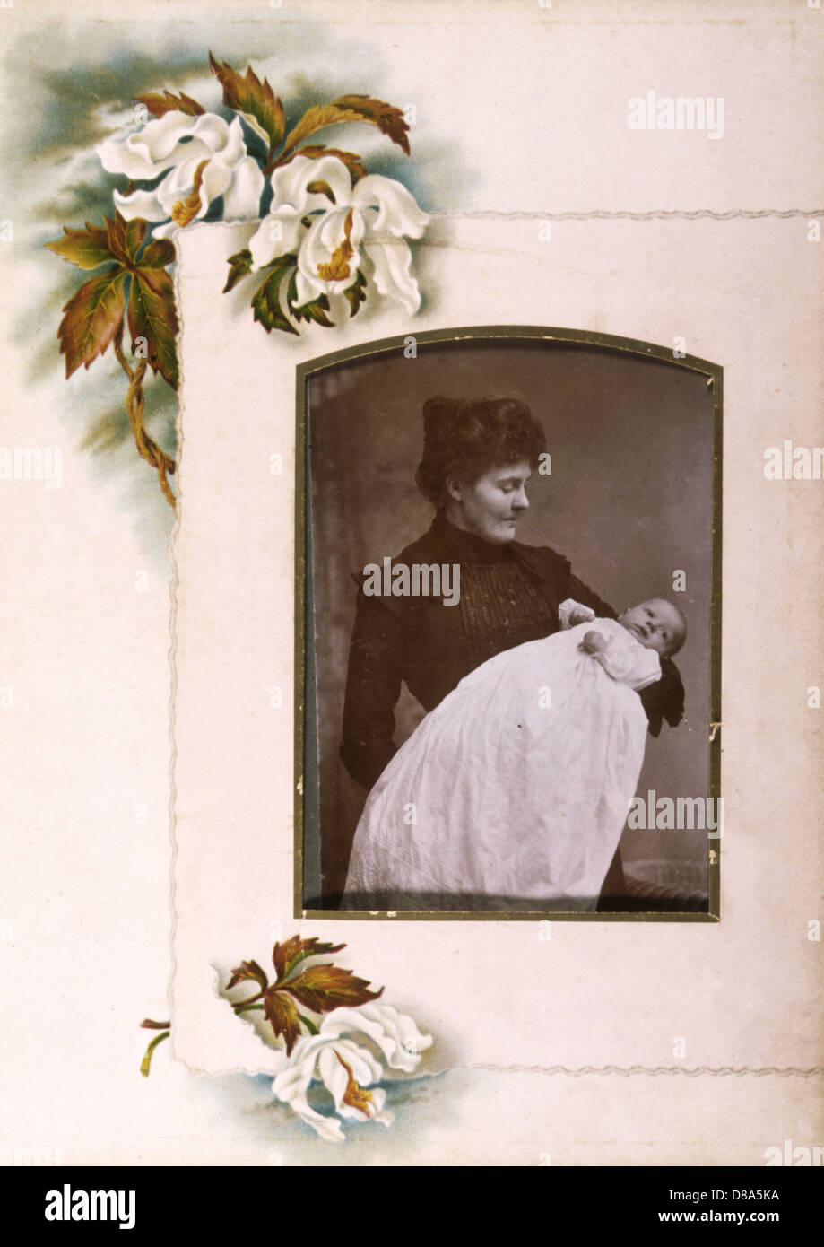 Photo Album Page - 19th century Stock Photo