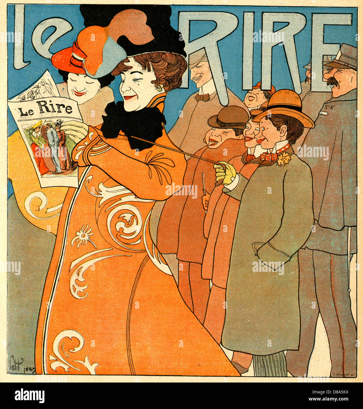 Reading Le Rire 1896 Stock Photo