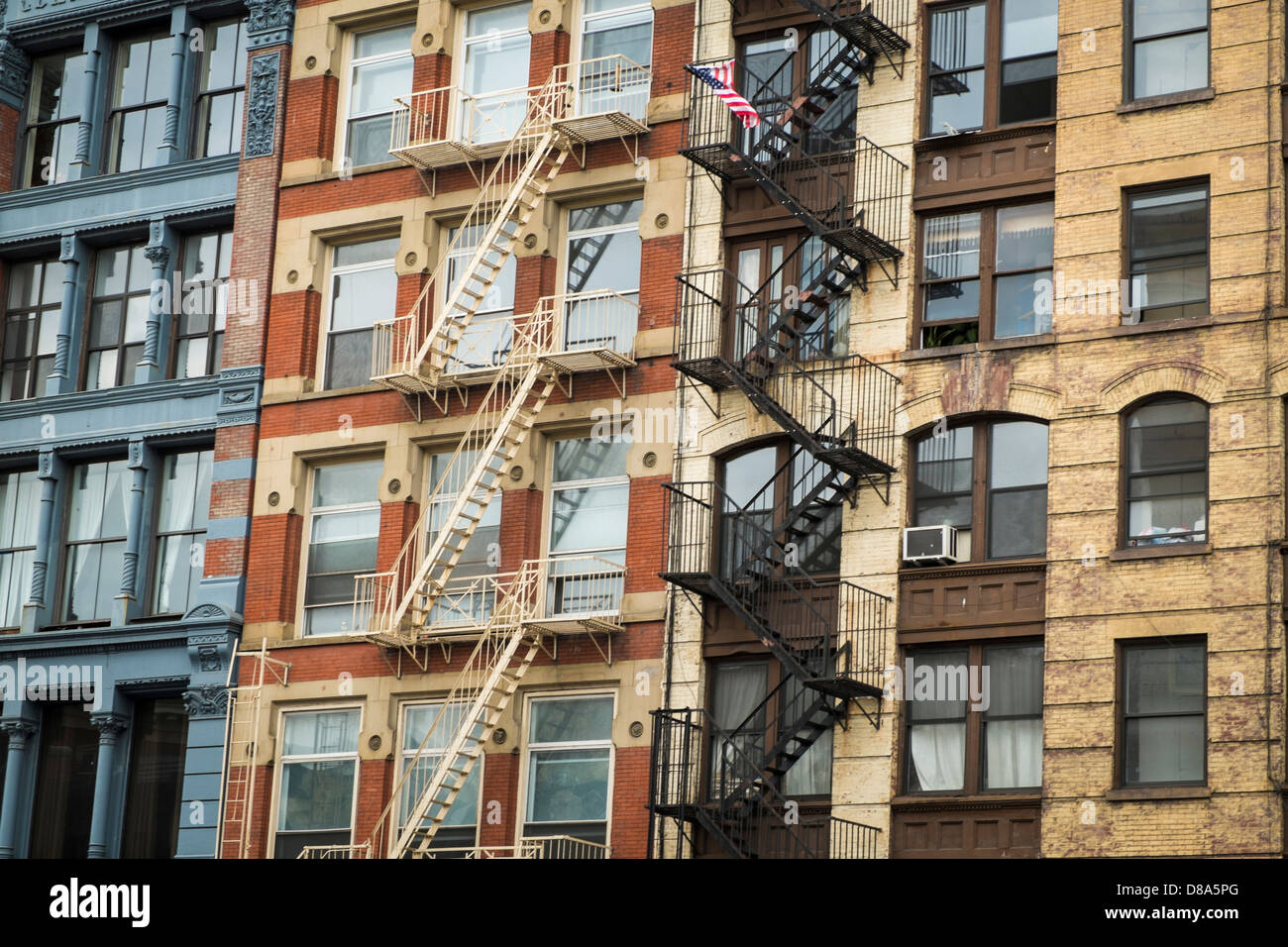 Historic cast iron buildings in New York City's Soho District Stock ...