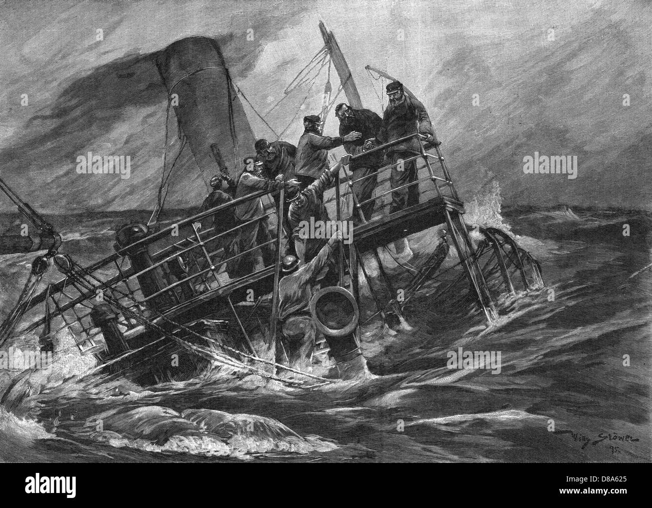 Sinking Ship Stock Photo