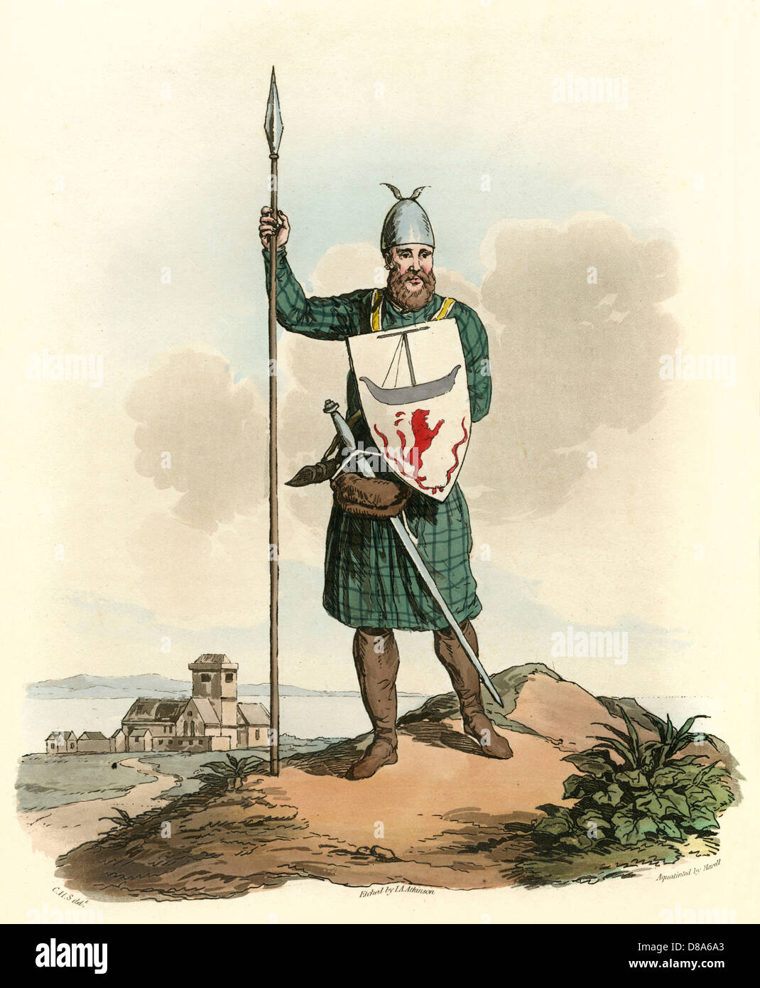 Scots Knight 14Th Cent Stock Photo