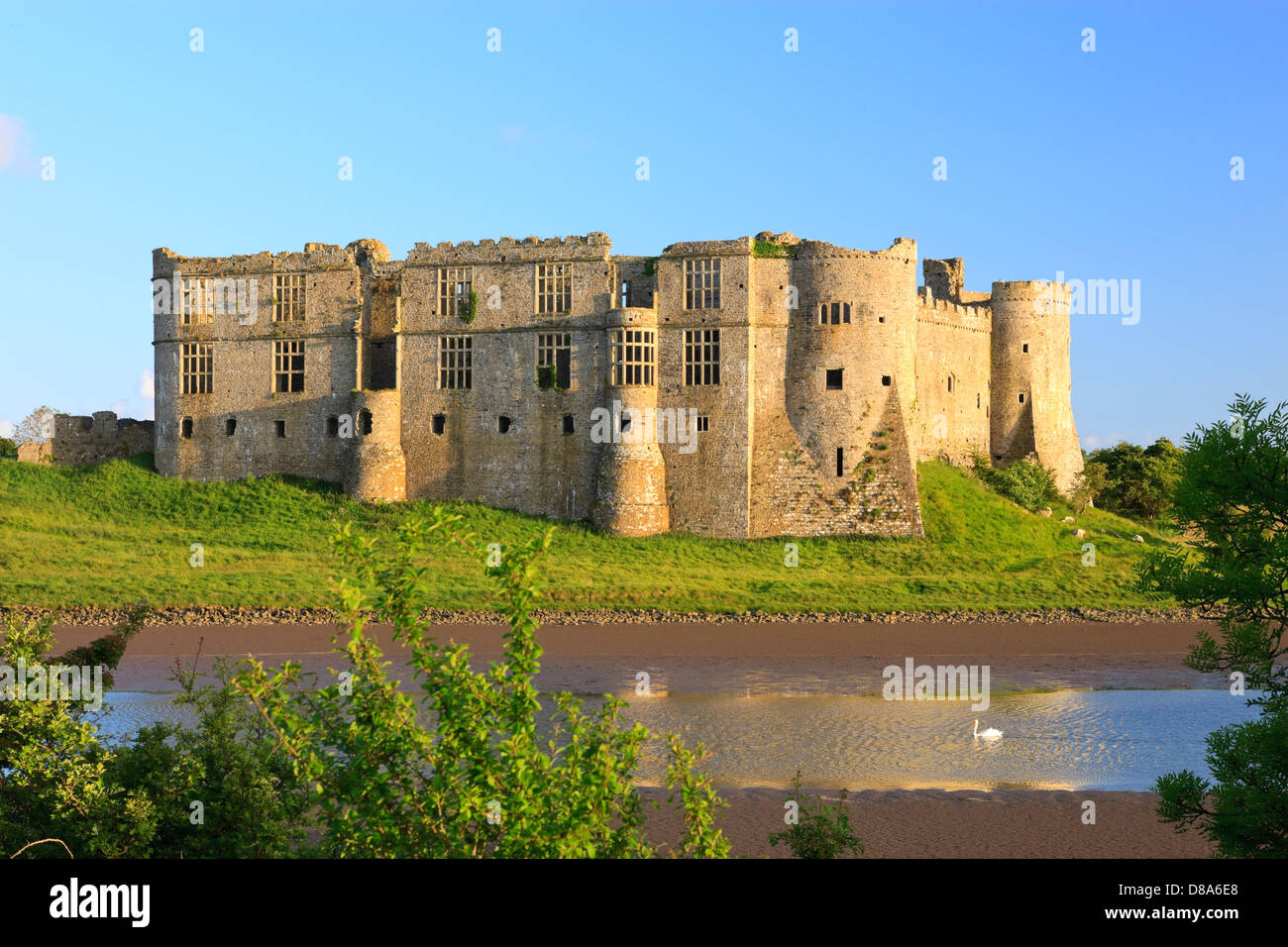 Carew Castle Pembroke Pembrokeshire Wales Stock Photo