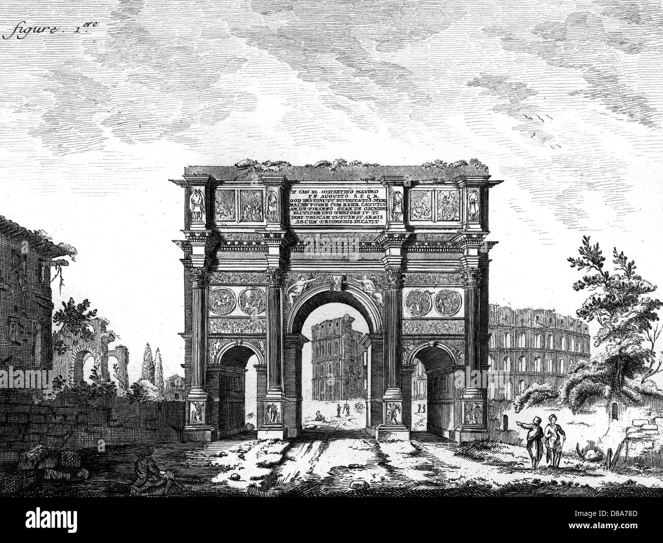 ARCH OF CONSTANTINE/ROME Stock Photo