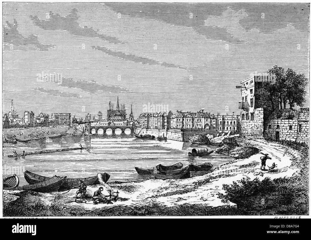 Paris bridges Black and White Stock Photos & Images - Alamy