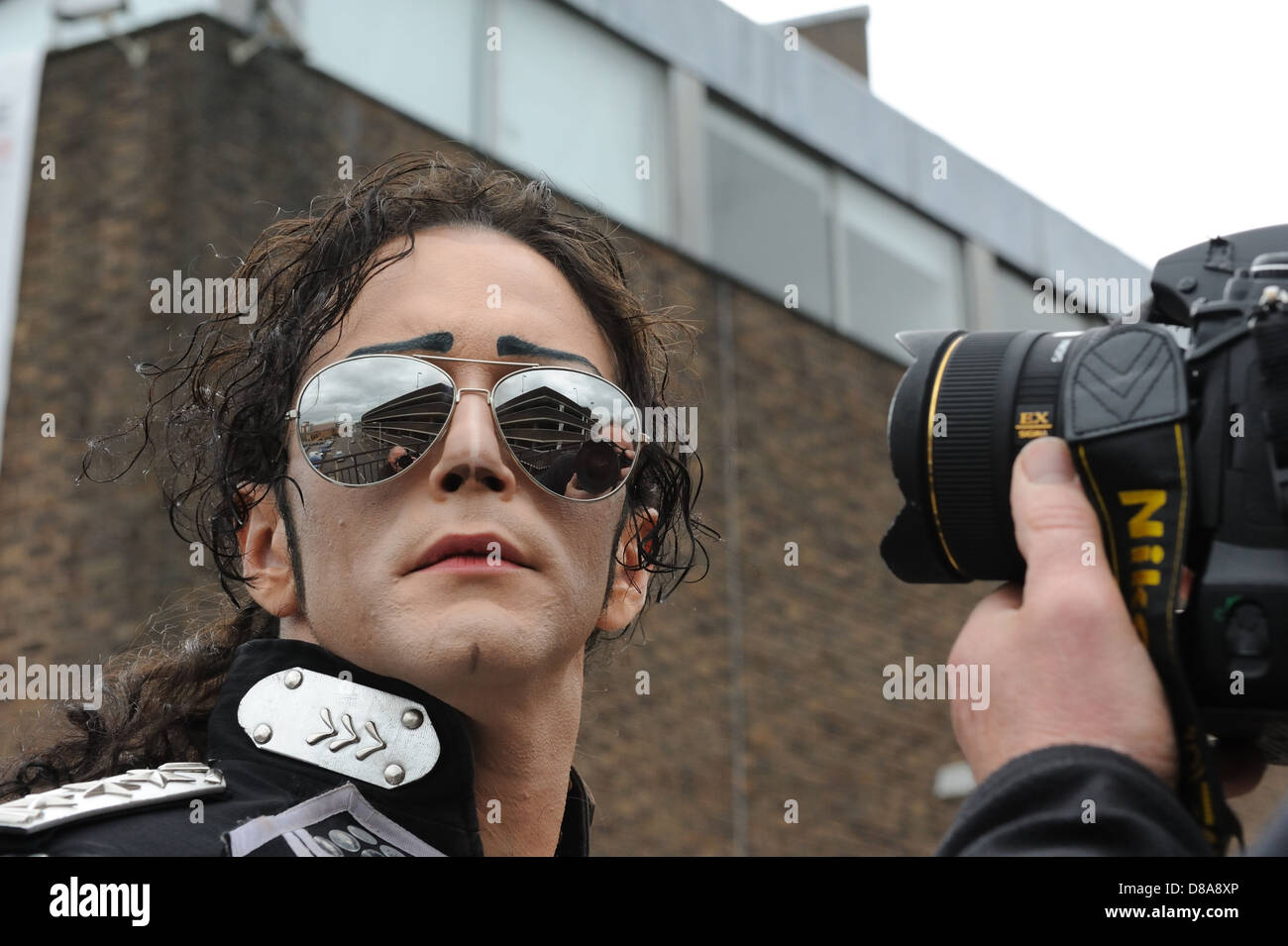 Ben Bowman is the UK's Number 1 Michael Jackson tribute act is seen here in Swindon Stock Photo
