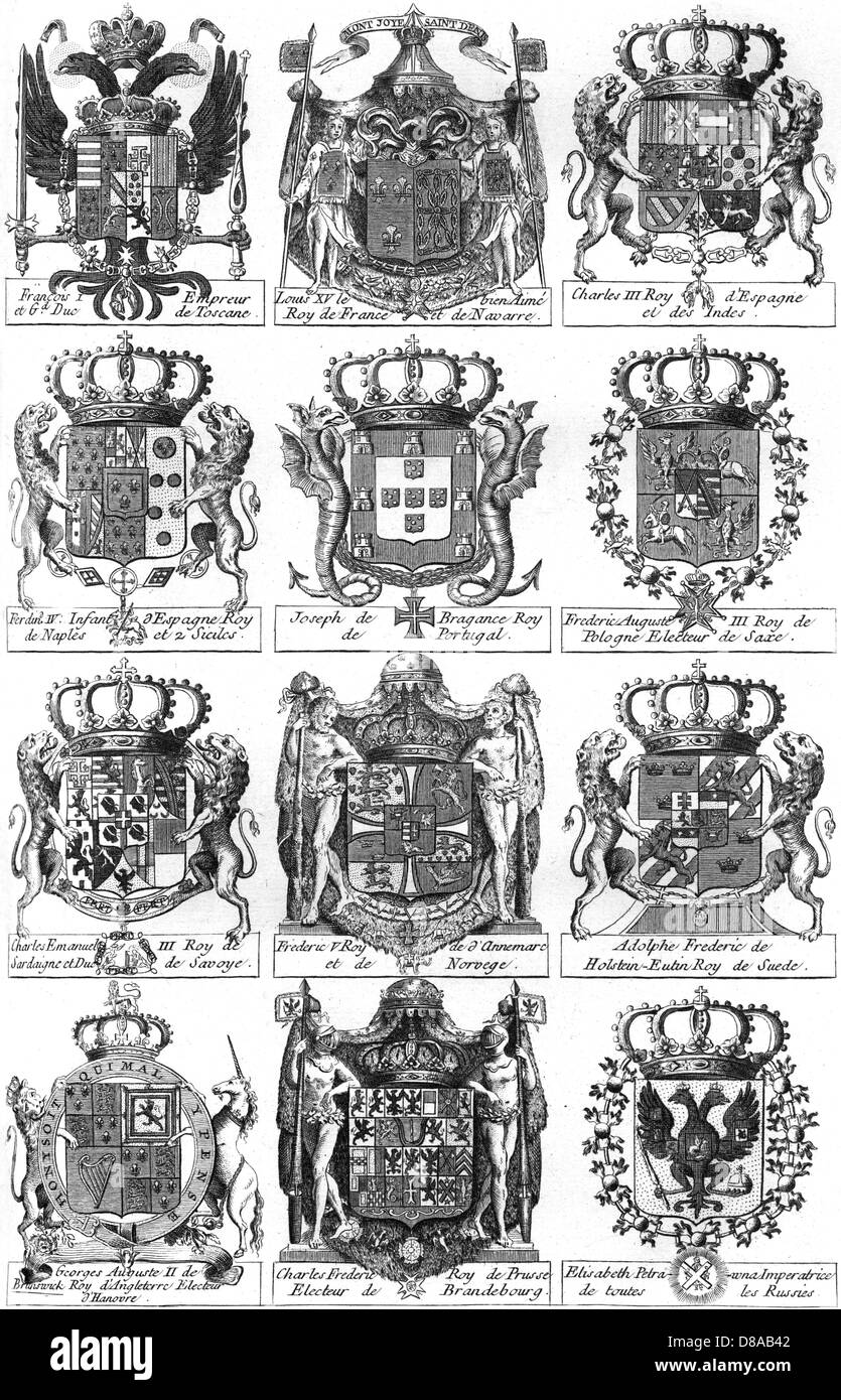 Various Coats Of Arms Stock Photo