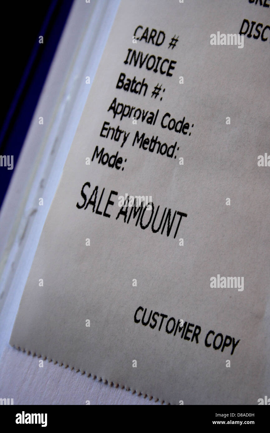 credit card receipt Stock Photo - Alamy