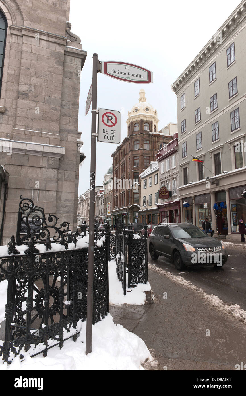 Corner of SainteFamille and De Buade streets, Quebec City, Canada