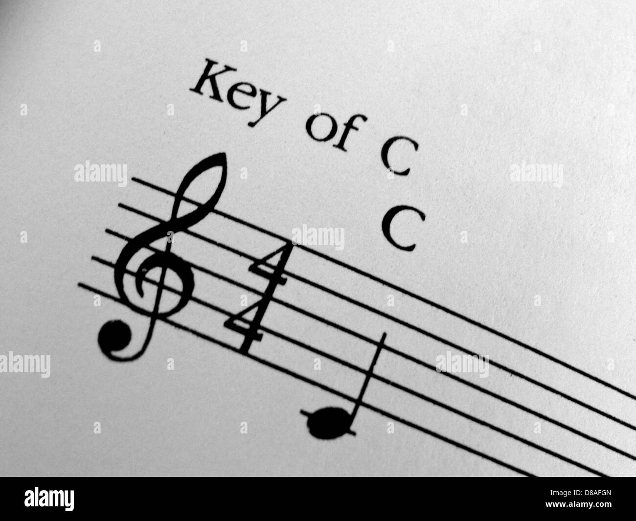 music in the key of c Stock Photo Alamy