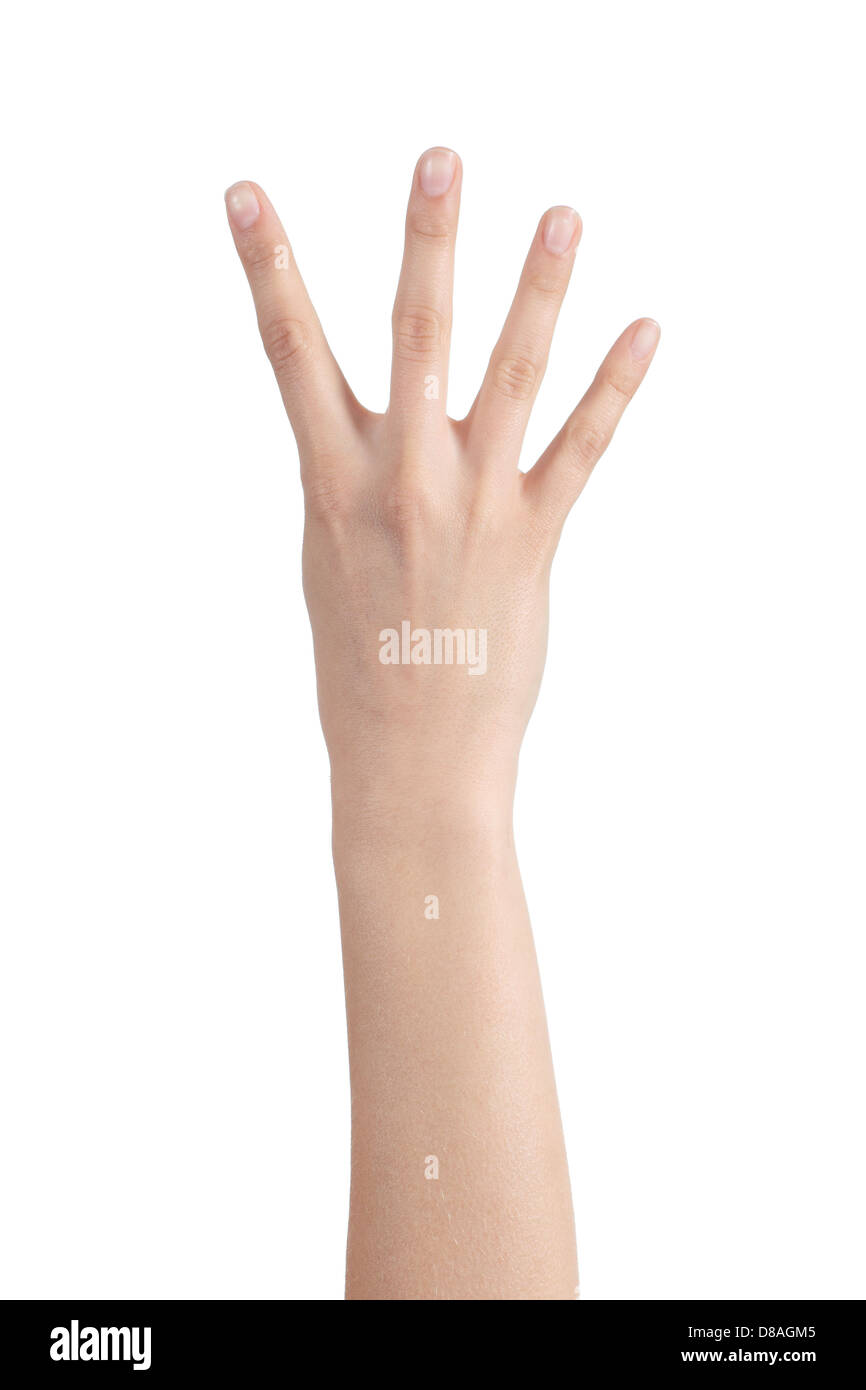 Four fingers up hires stock photography and images Alamy