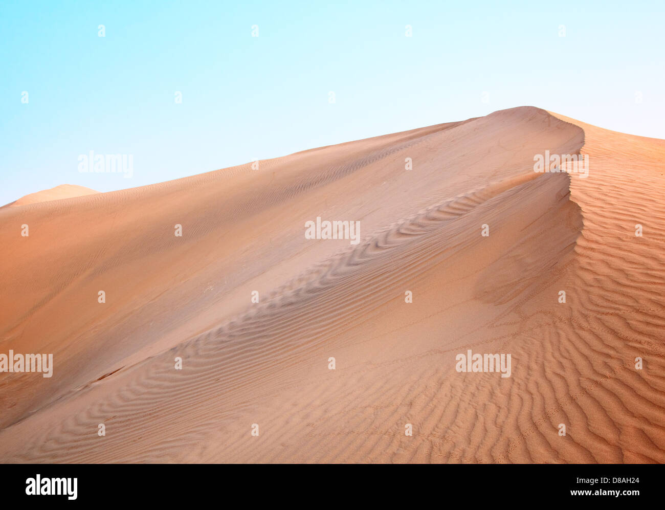 Sand dunes of desert Thar in Rajasthan, India Stock Photo