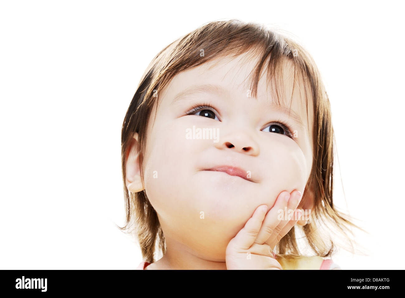 Sweet young girl looks happy and posing Stock Photo Alamy