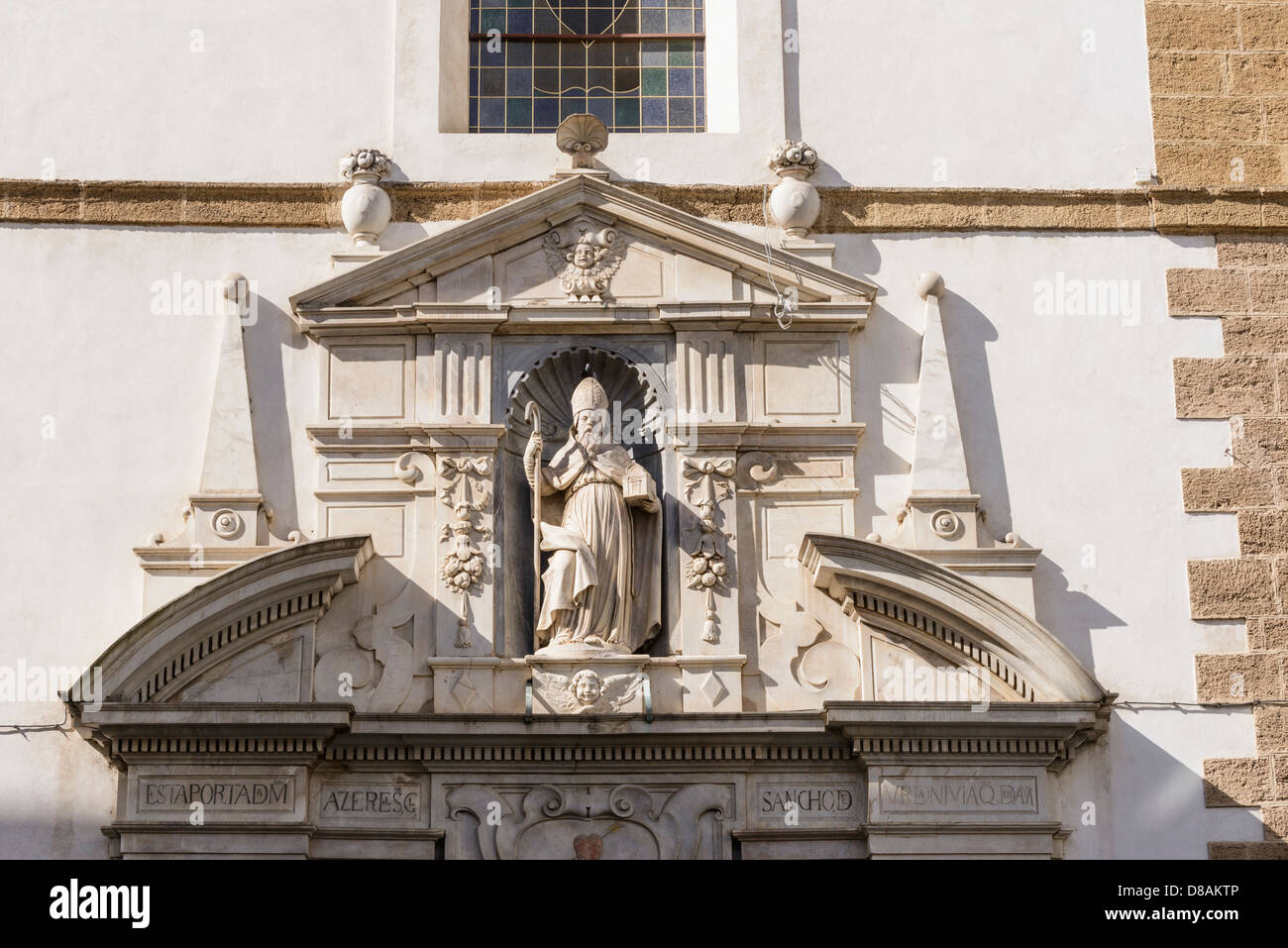 Detail of facade of the church of San Franciso Cådiz Andalusia Spain Stock Photo