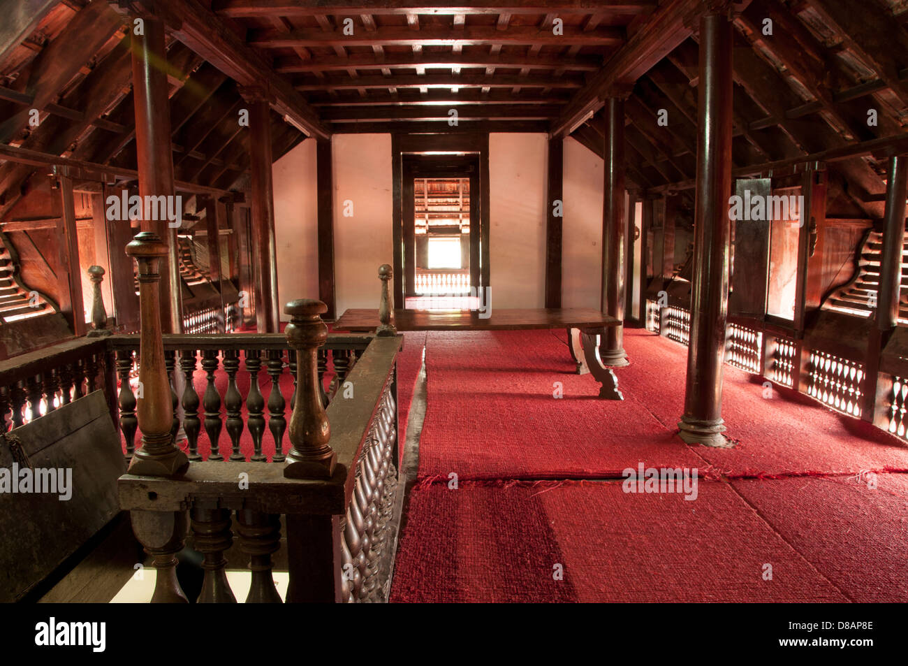 Traditional interior of Krishnapuram palace in kerala Stock Photo