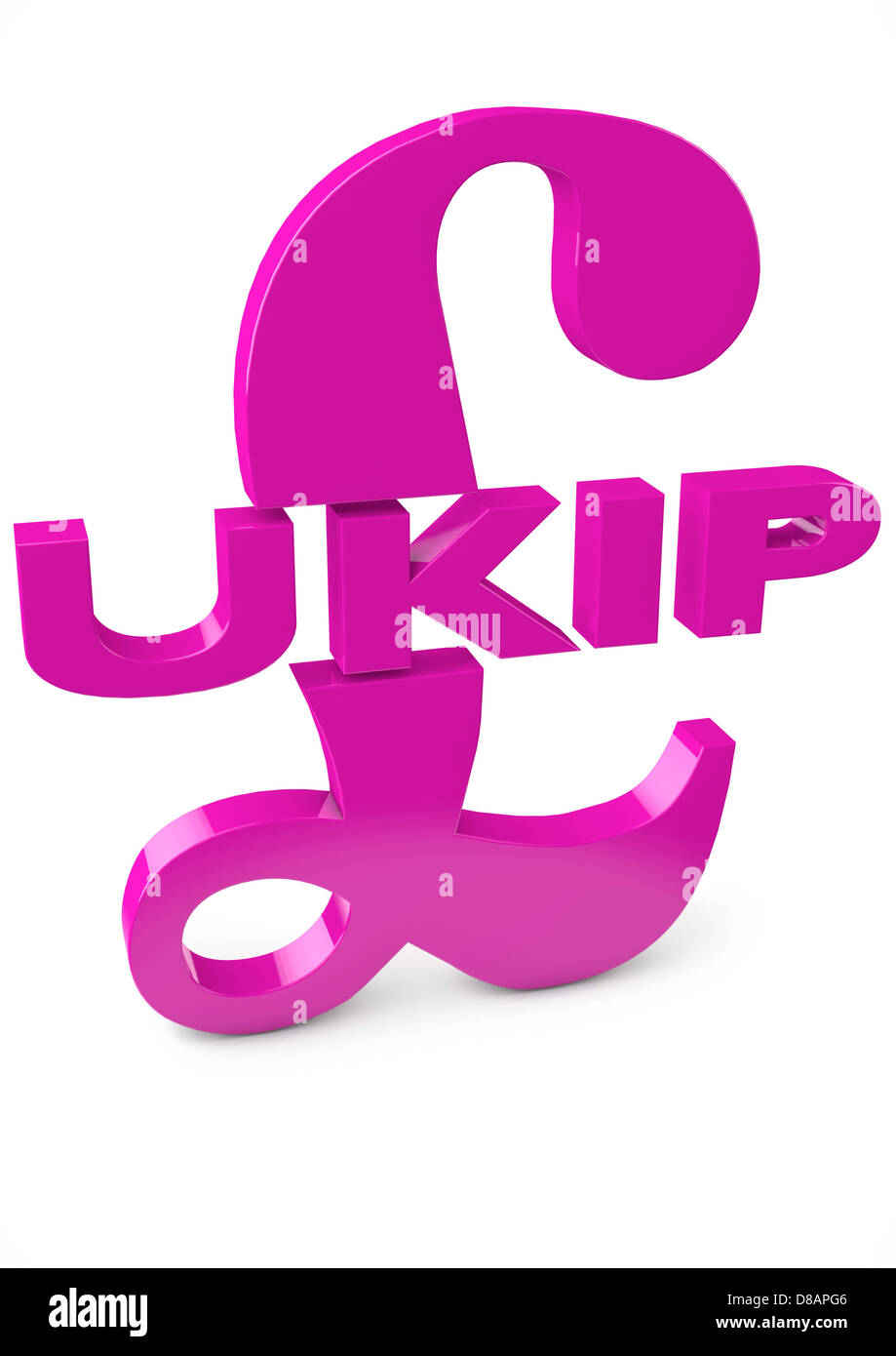 UKIP PARTY LOGO 3D Concept Stock Photo