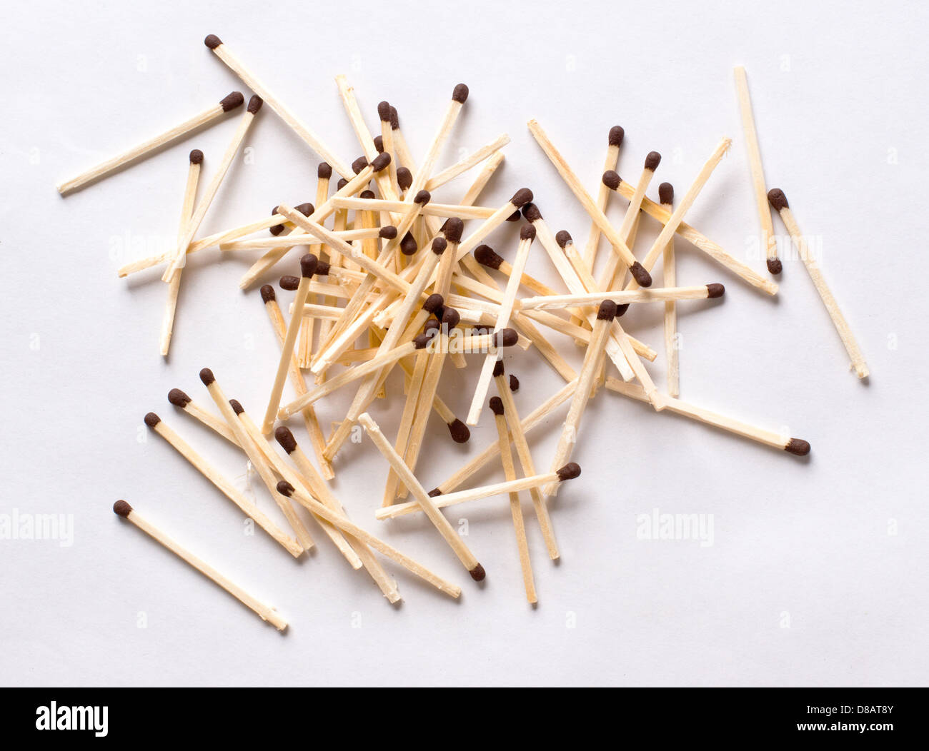 pile of matches Stock Photo