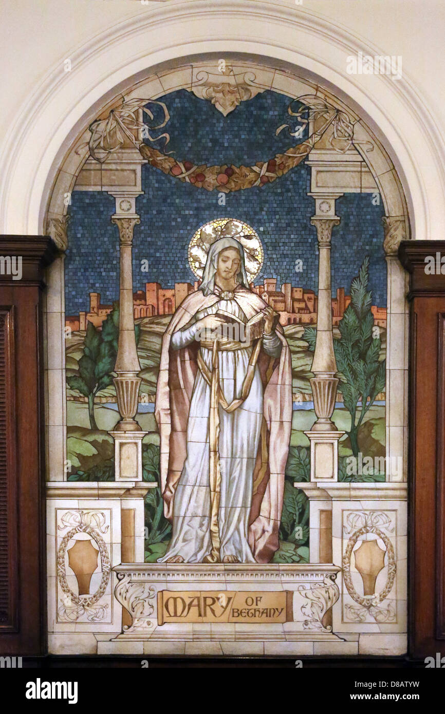 Southwark London England 18th Century Guy's Chapel Mosaic Of Mary Of Bethany Stock Photo