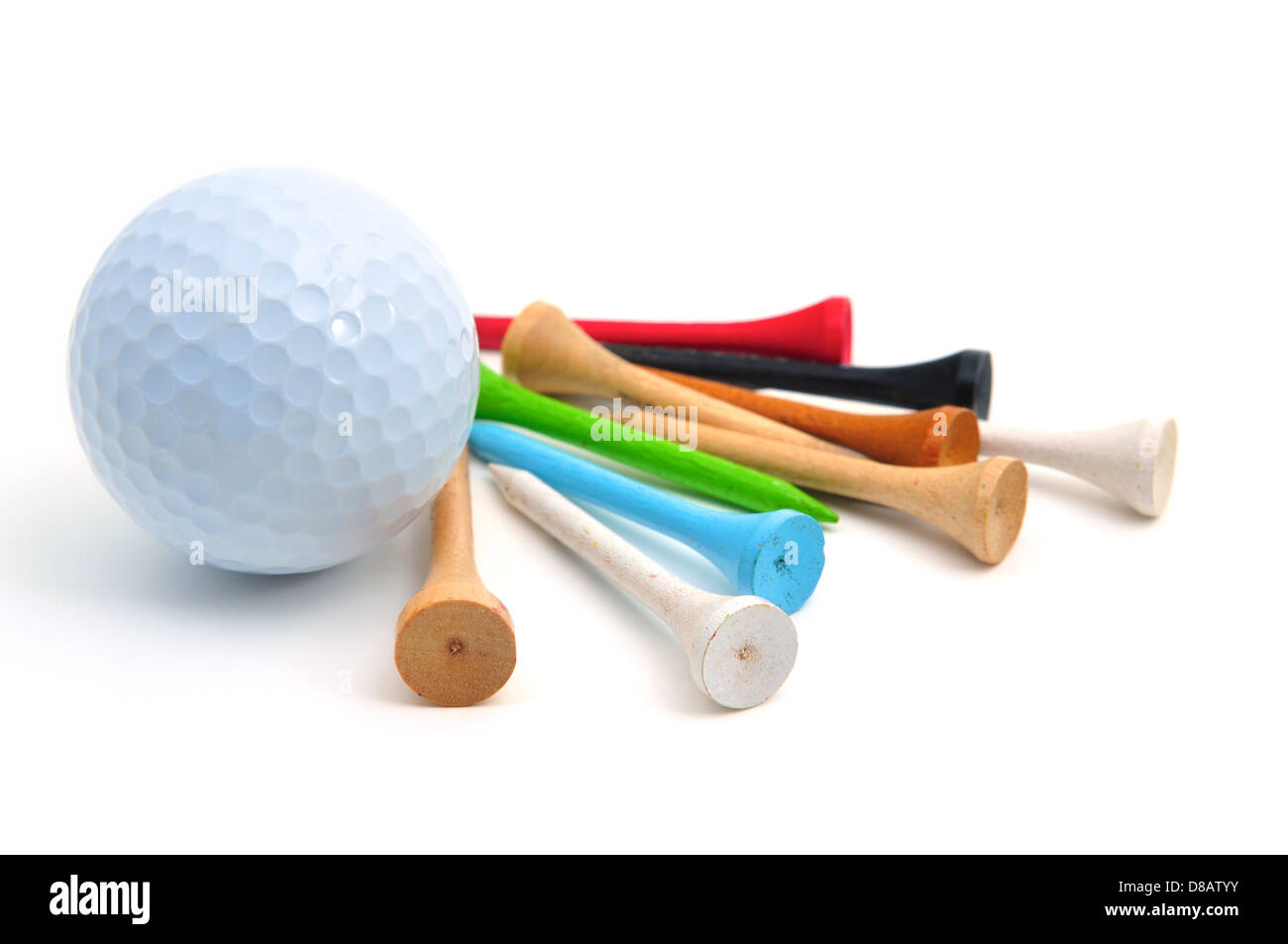 Golf Ball and Tees Stock Photo