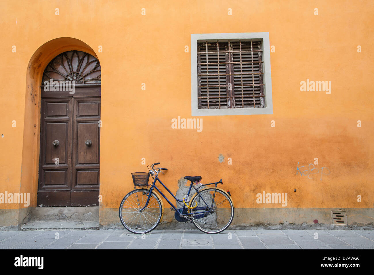 yellow bike with basket