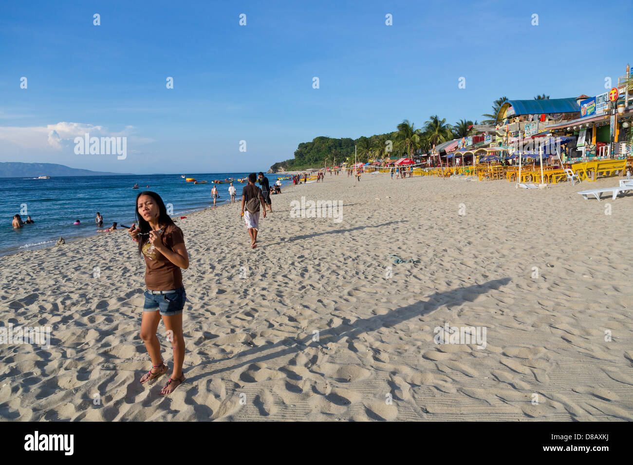 The White Beach near Puerto Galera on Mindoro Island, Philippines Stock  Photo - Alamy