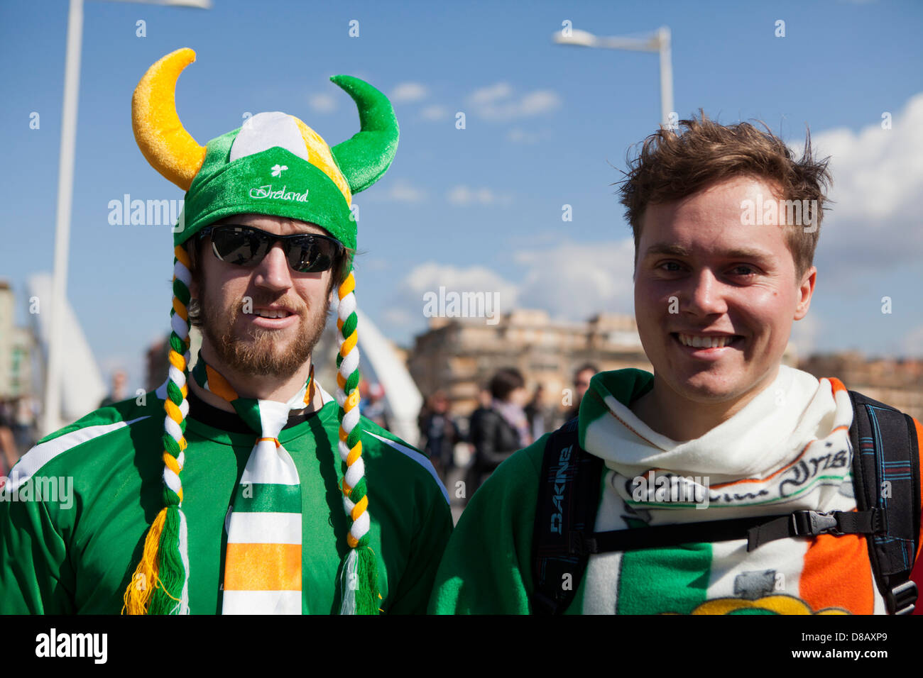 Two Irish rugby fans in Rome Stock Photo - Alamy