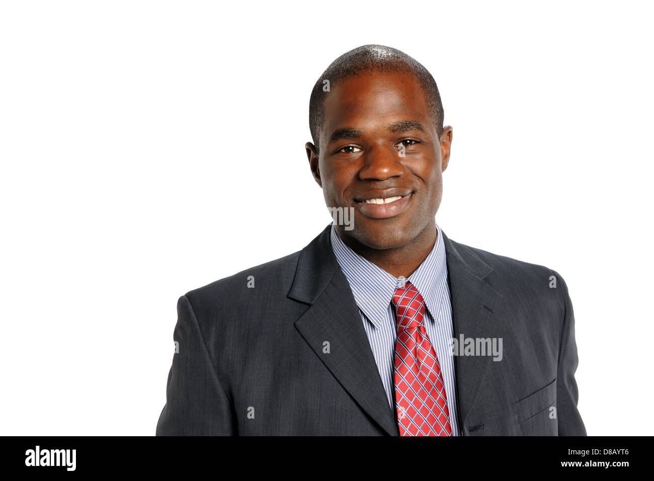 Smiling african american businessman standing hi-res stock photography ...