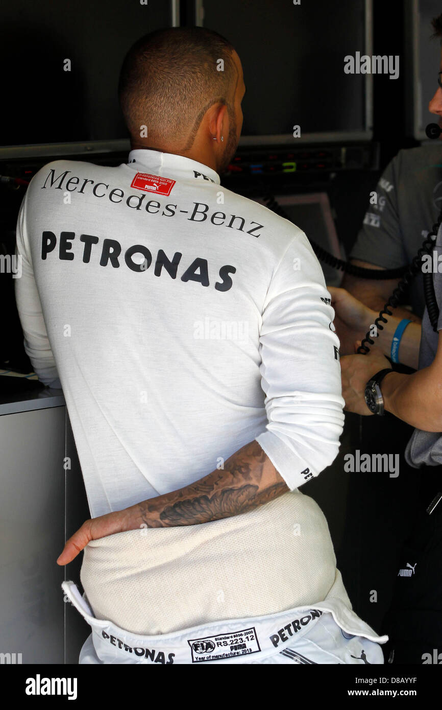 Monaco, 23rd May 2013. Motorsports: FIA Formula One World Championship 2013, Grand Prix of Monaco,   #10 Lewis Hamilton (GBR, Mercedes AMG Petronas F1 Team), Credit: DPA/Alamy Live News Stock Photo