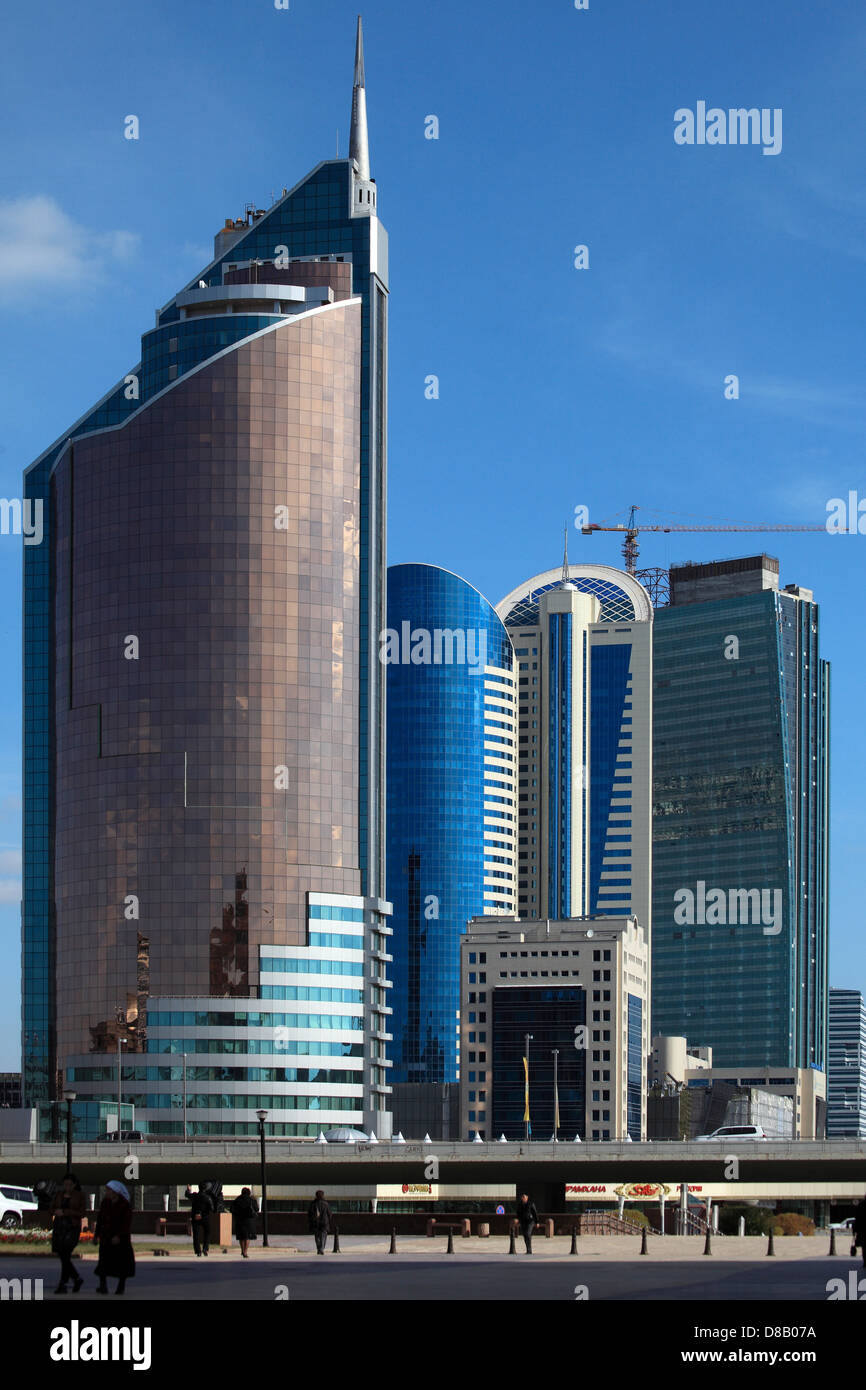 Astana - Ministries of transport and communication beside with offices centres Stock Photo