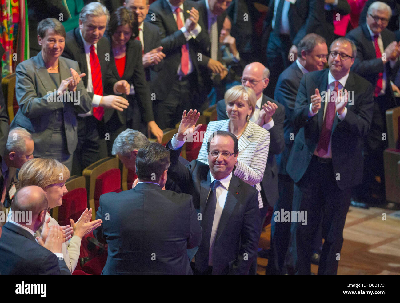 French President Francois Hollande arrives for the ceremony to mark the