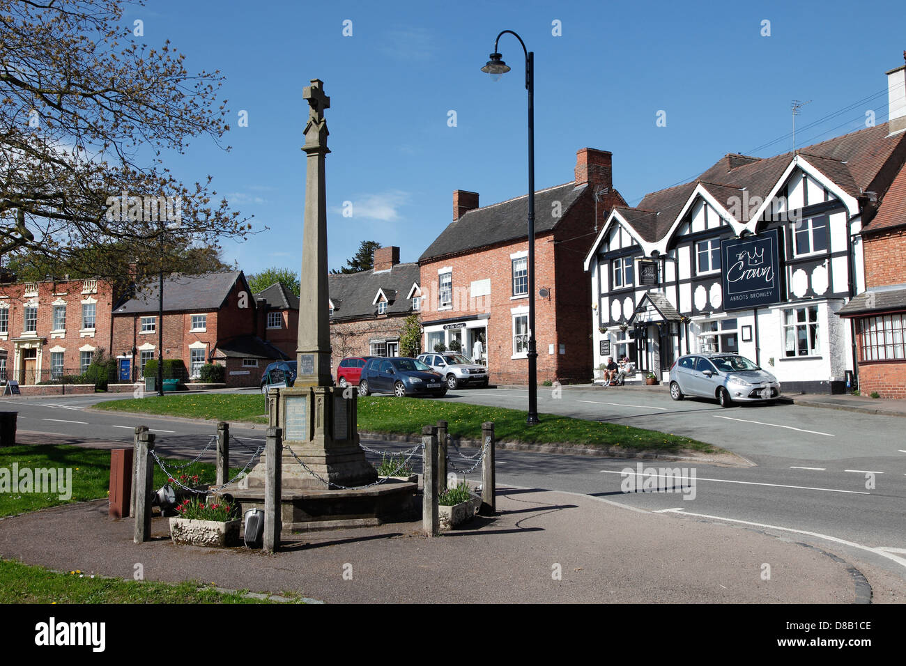 War memorial on The Green Abbots Bromley Staffordshire England Stock Photo