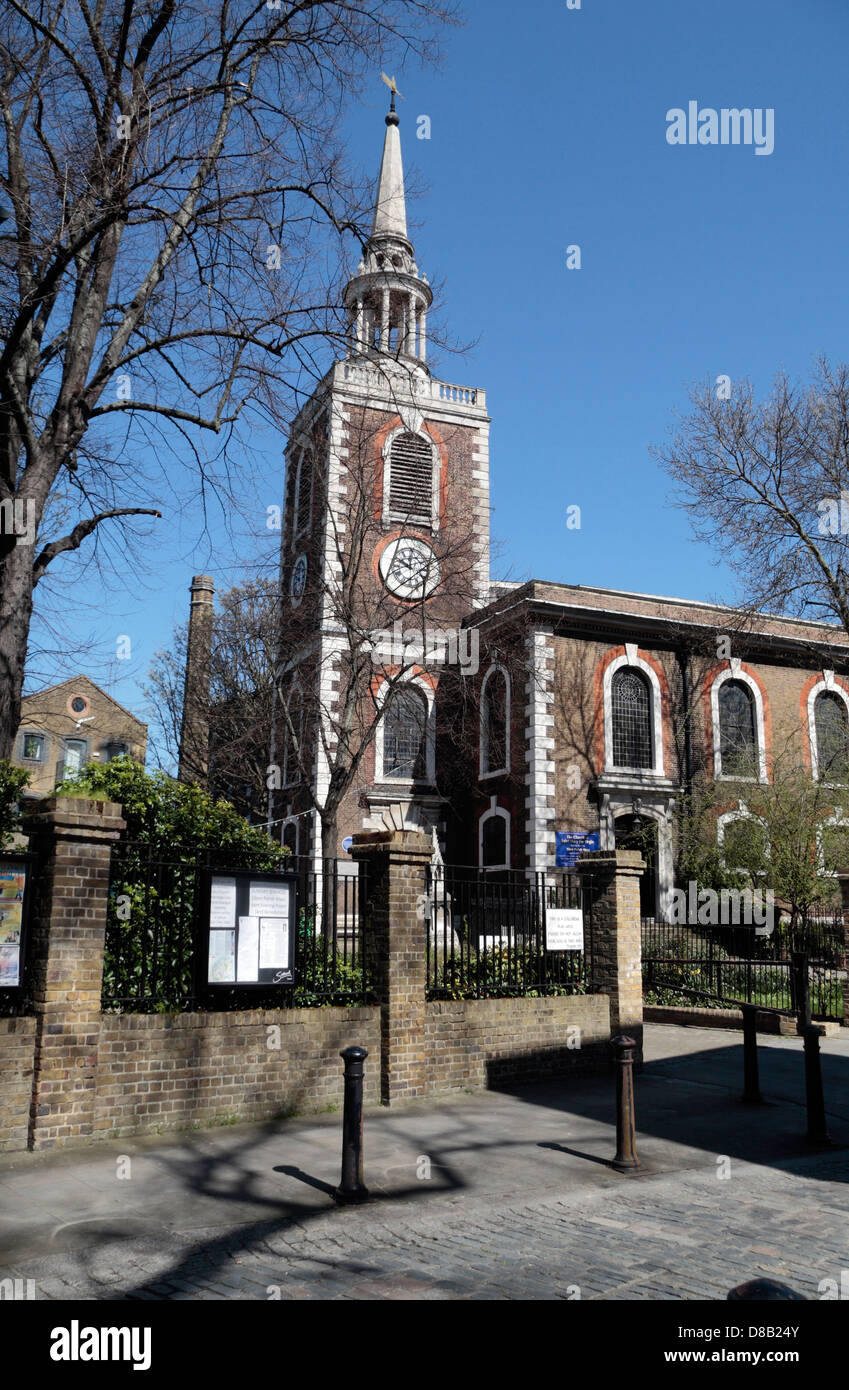 The Church of Saint Mary the Virgin in Rotherhithe, London, SE16, UK. Stock Photo