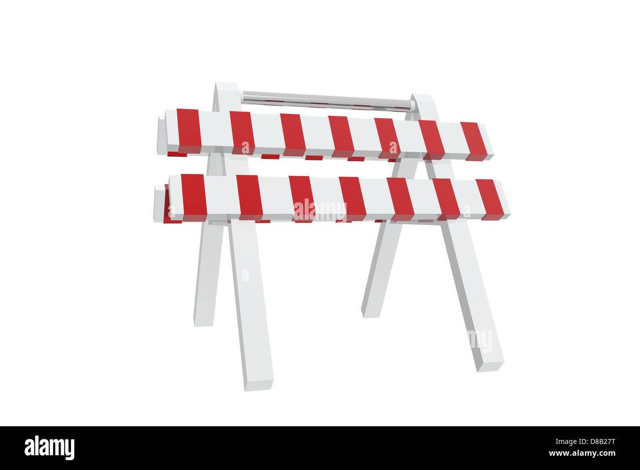 Red and white barrier Stock Photo Alamy