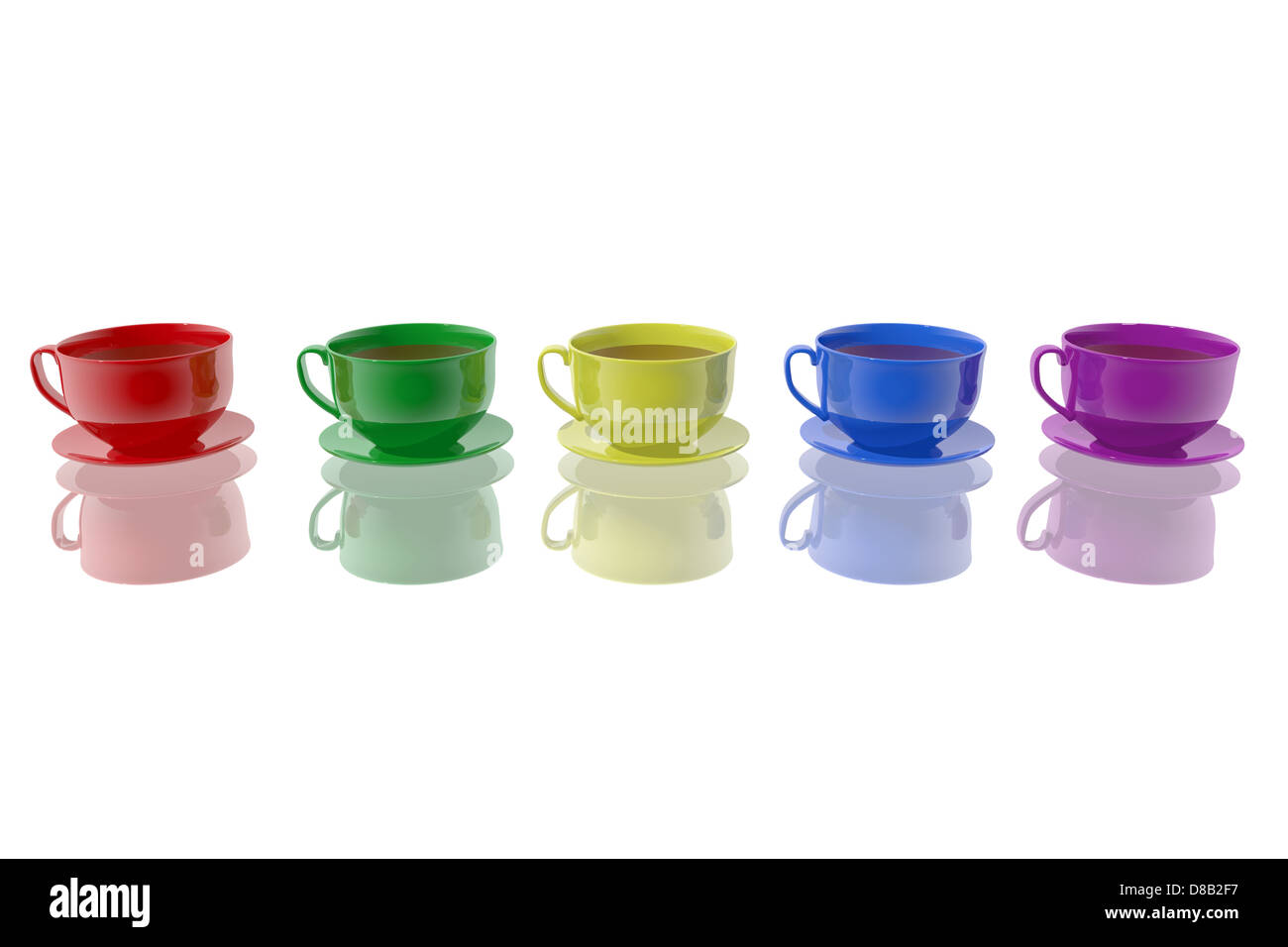 Colorful coffee cups Stock Photo - Alamy