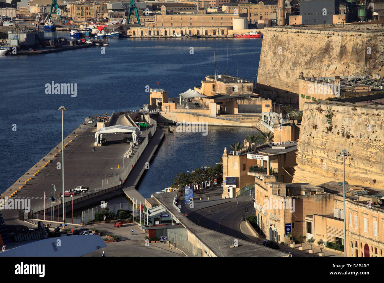 Malta, Valletta, Grand Harbour, Waterfront, Passenger Terminal, Stock Photo