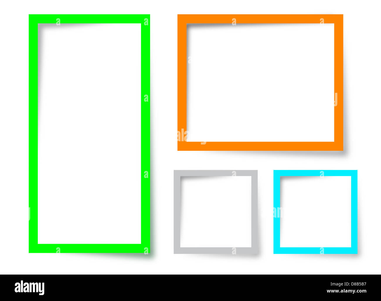 Four text box design on a white background Stock Photo - Alamy