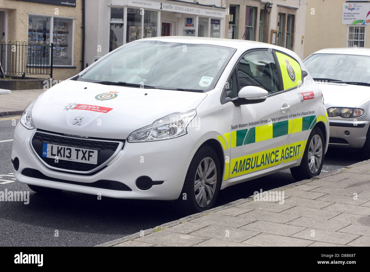 Ambulance agent car, used for coordination between Ambulance and fire services. May 2013 Stock Photo