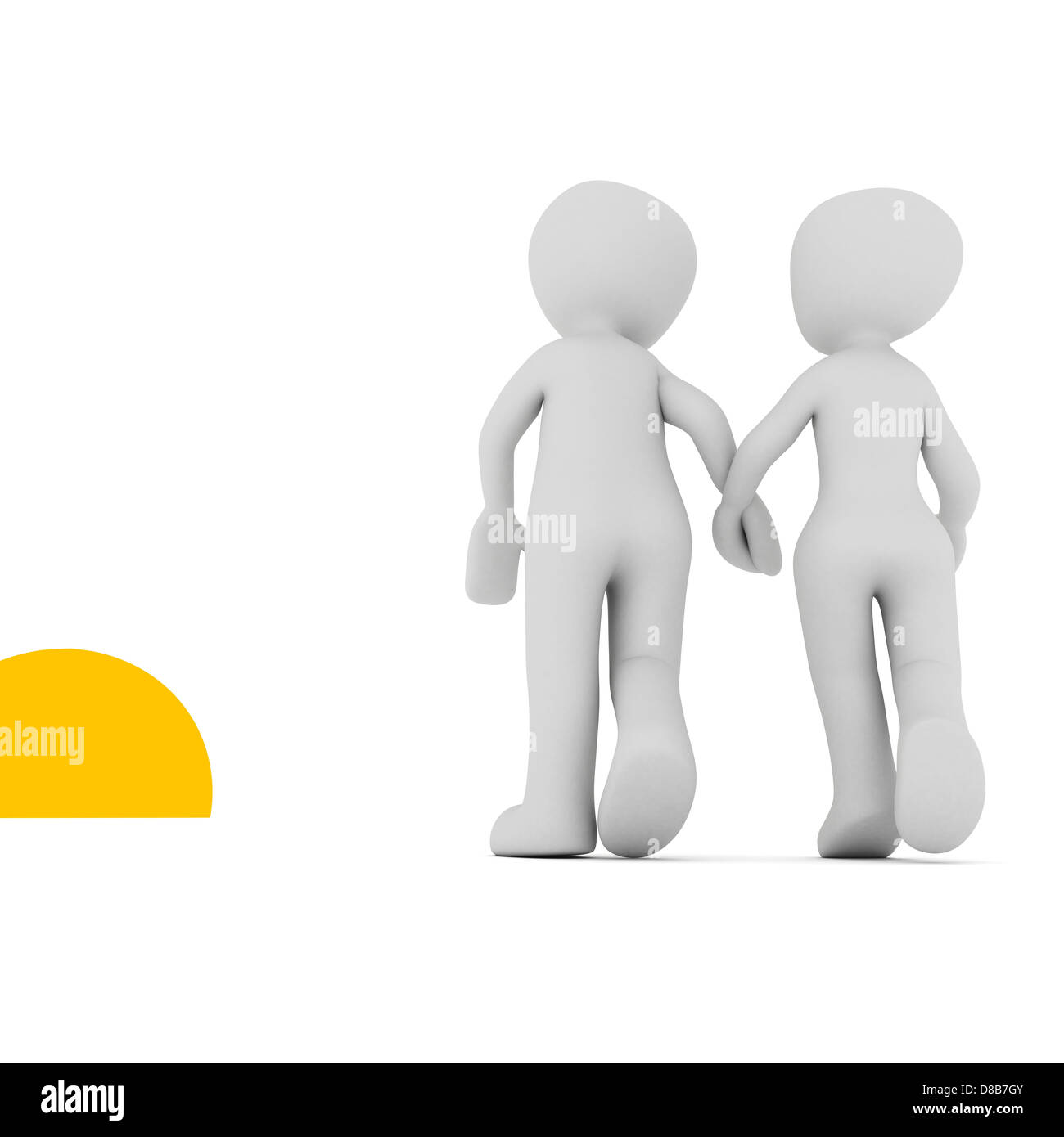 Two in love are walk in sunset Stock Photo - Alamy